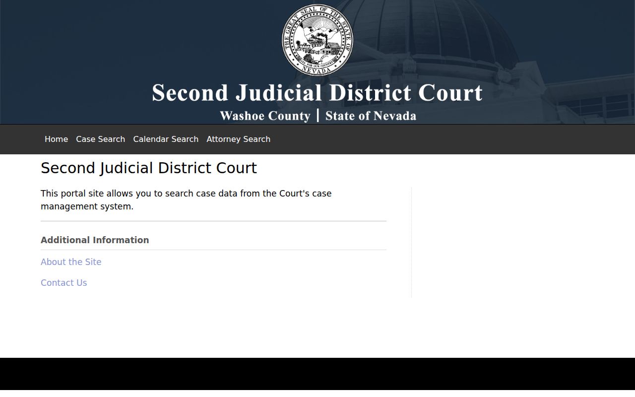Reno residents directory Second Judicial District Court search form
